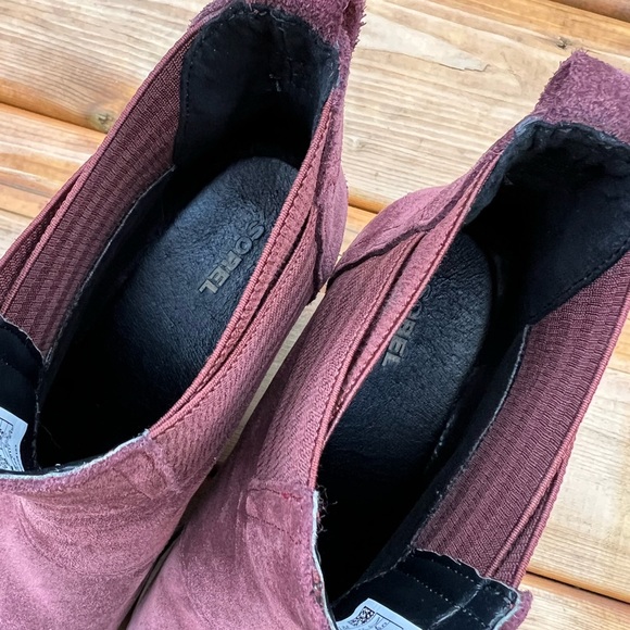SOREL Addington Burgundy Suede Leather Chelsea Boot - Picture 11 of 12